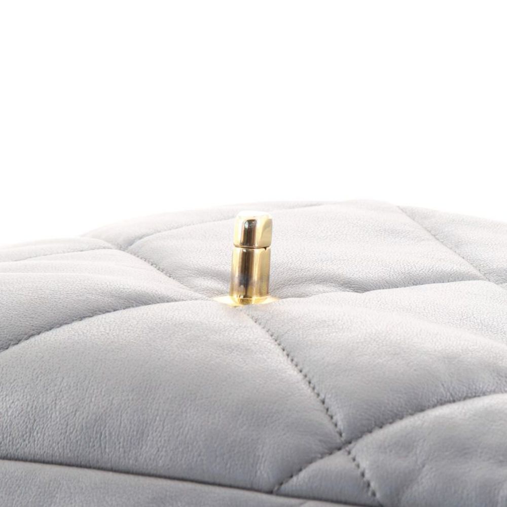Chanel 19 Flap Bag Quilted Lambskin Large Gray - Picture 10 of 11